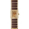 ALVIERO MARTINI 1A CLASSE WOMEN'S PCD 787/1VV GOLD PVD RECTANGULAR GEO-Design Crystal Watch