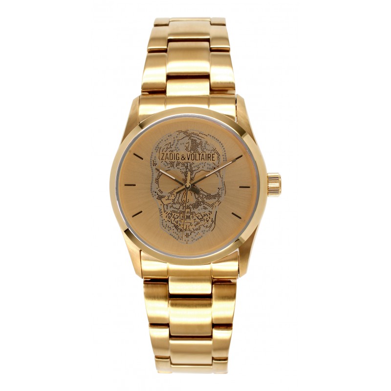 ZADIG ET VOLTAIRE LADIES WATCH-SKULL-GOLD-ZV029