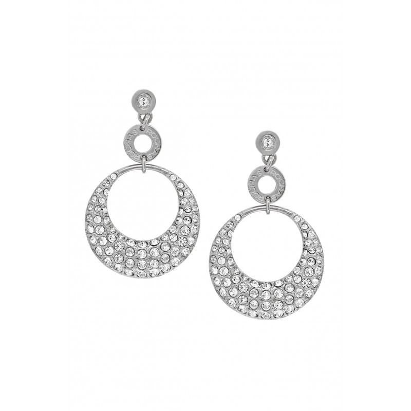 Rochas Woman Drop Earrings-Stainless Steel-Swarovski Crystal