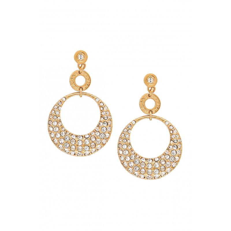 Rochas Woman Drop Earrings-Stainless Steel-Swarovski Crystal