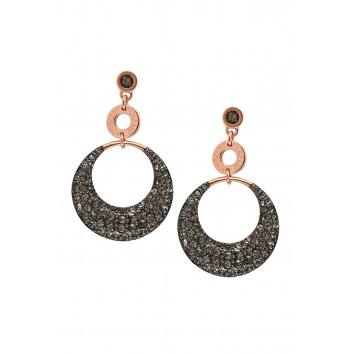 Rochas Woman Drop Earrings-Stainless Steel-Swarovski Crystal