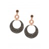 Rochas Woman Drop Earrings-Stainless Steel-Swarovski Crystal