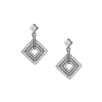 Rochas Woman Drop Earrings-Diamond Shaped-Swarovski Crystal