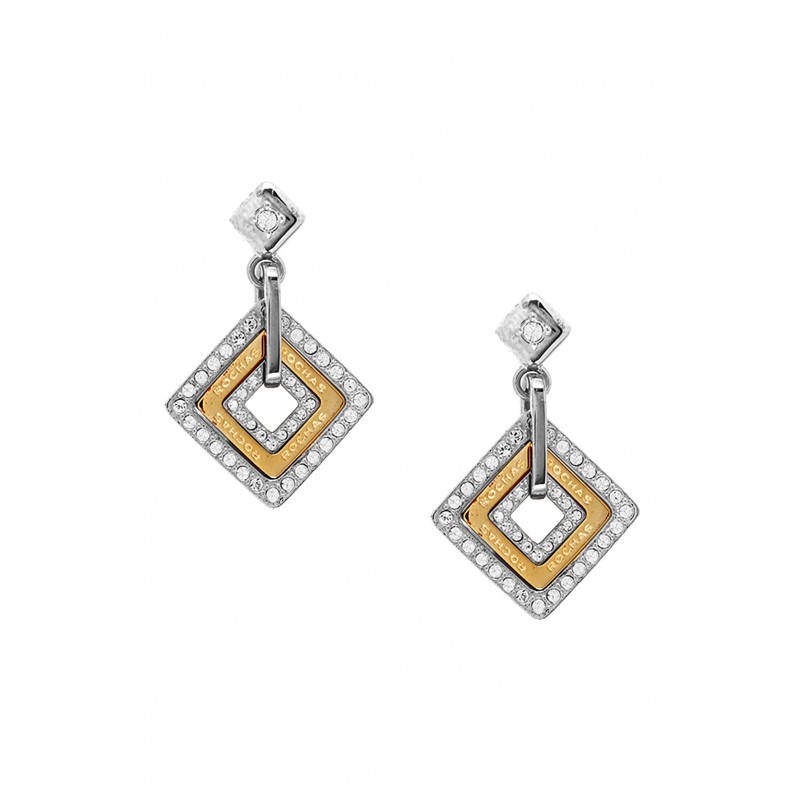 Rochas Woman Drop Earrings-Diamond Shaped-Swarovski Crystal