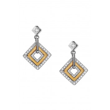 Rochas Woman Drop Earrings-Diamond Shaped-Swarovski Crystal