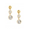 Rochas Woman Drop Earrings- 3 Swarovski Crystal Stones