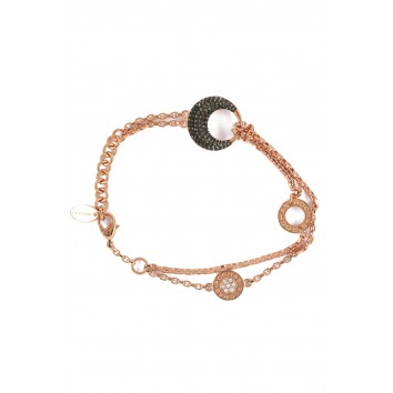 Rochas Woman Chain Bracelet-Stainless Steel-Swarovski Crystal