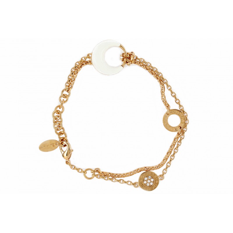 Rochas Woman Chain Bracelet-Stainless Steel-Swarovski Crystal- White