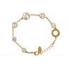 Rochas Woman Chain Bracelet-Diamond Shaped-3 Swarovski Crystal Stones