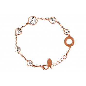 Rochas Woman Chain Bracelet-Diamond Shaped-3 Swarovski Crystal Stones