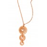 Rochas Woman Chain Necklace- Swarovski Crystal -3 rings pendant