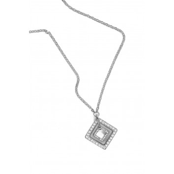 Rochas Woman -Jewellery Chain Necklace- Swarovski Crystal -Diamond Shaped