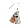 Alviero Martini Woman Drop Earrings -Square shaped Designed personalized with leather Geo Classic