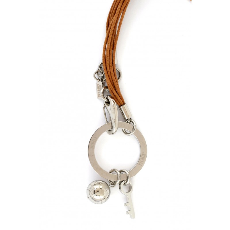 Alviero Martini Woman Necklace in leather cord with central charms in stainless steel