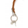 Alviero Martini Woman Necklace in leather cord with central charms in stainless steel