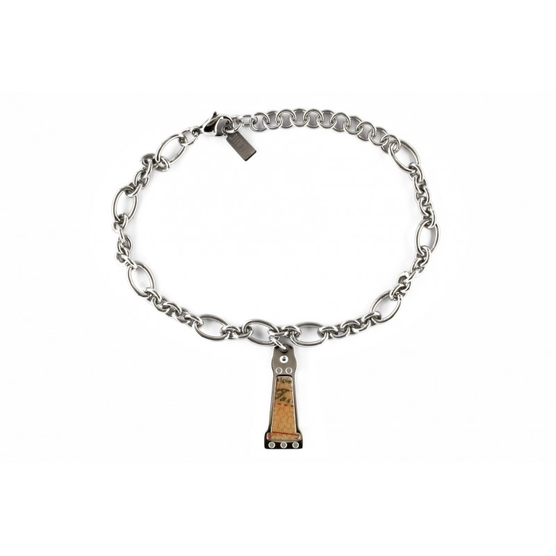 Alviero Martini Woman Bracelet with wheel designed in leather Geo Classic insert