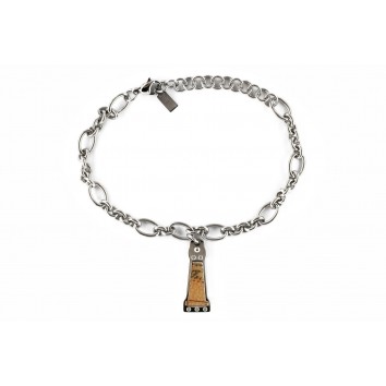 Alviero Martini Woman Bracelet with wheel designed in leather Geo Classic insert