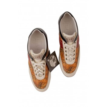 Alviero Martini Prima Classe Woman Sneakers Geo Crossing lace up shoes made in leather.