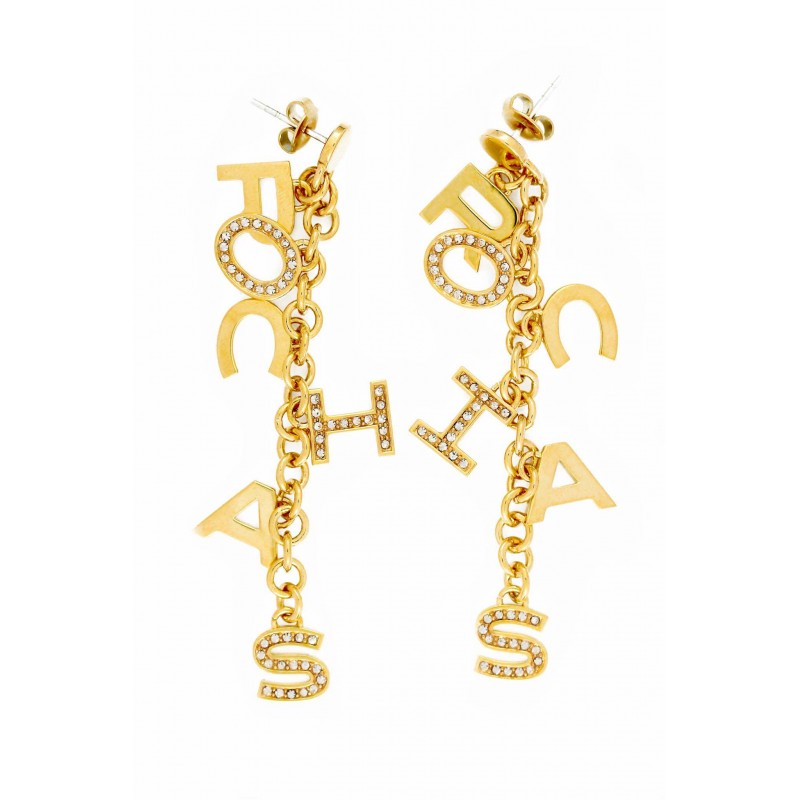 Rochas Woman Drop Earrings-Swarovski Crystal-ROCHAS Letters