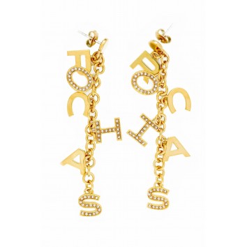 Rochas Woman Drop Earrings-Swarovski Crystal-ROCHAS Letters