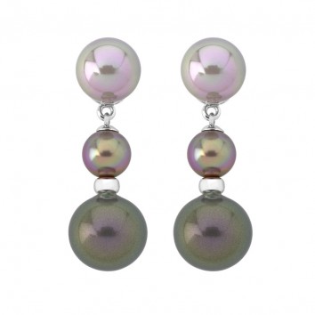 MAJORICA MULTICOLOR PEARL EARRINGS