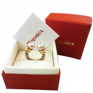 MAJORICA WHITE PEARL TIPPED RING