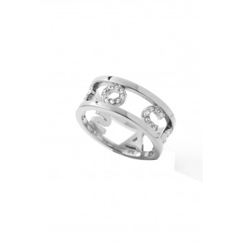 Rochas Woman -Jewellery Ring- Rochas Initials- Swarovski Stone