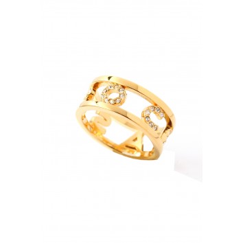 Rochas Woman -Jewellery Ring- Rochas Initials- Swarovski Stone