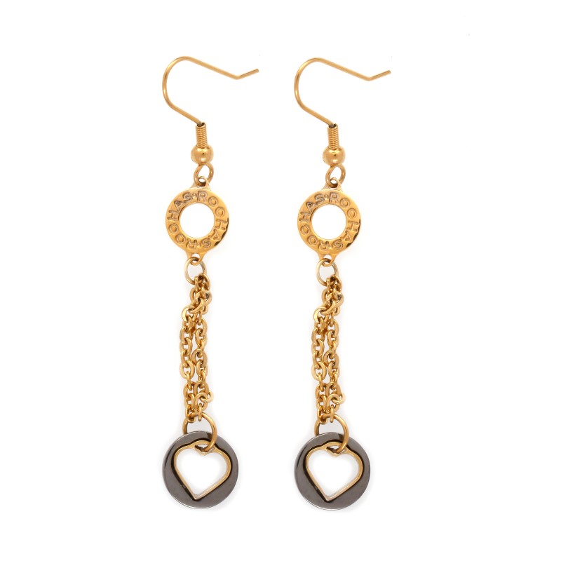 Rochas Woman –Jewellery Drop Earrings- Heart and Logo