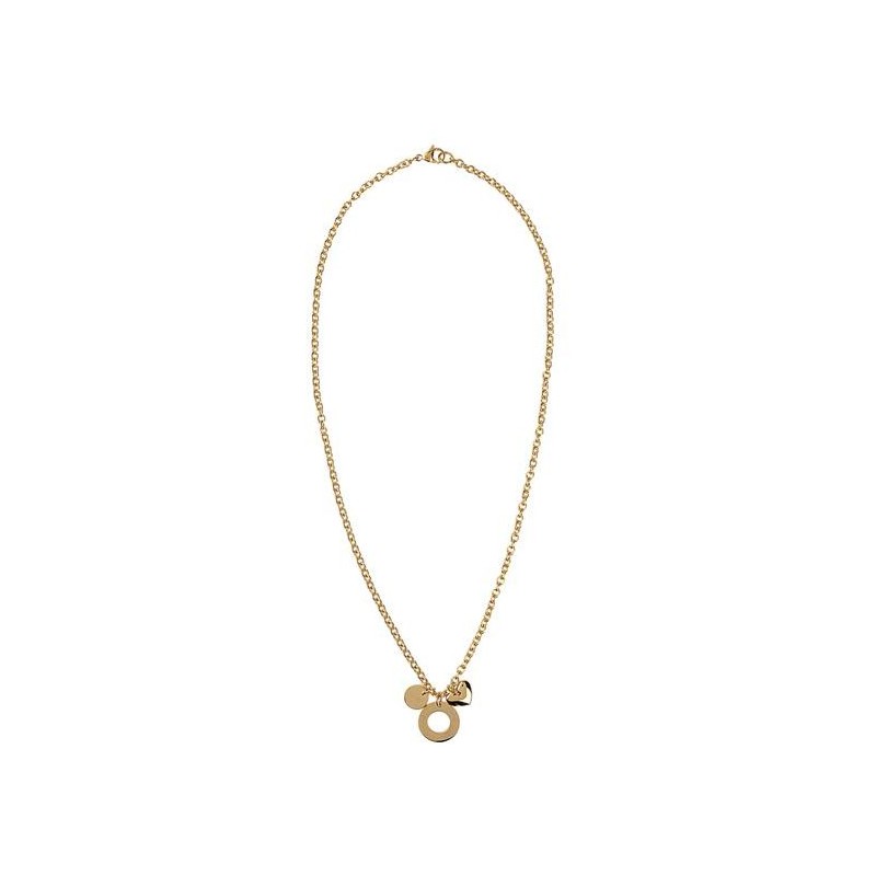 Rochas Woman –Jewellery Necklace- 3 Pendants-Heart- Logo-Ring