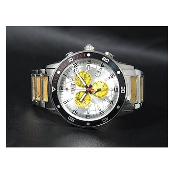 ALVIERO MARTINI 1A CLASSE MEN'S PCH744/FM FIRST CLASS CHRONOGRAPH DATE SILVER STAINLESS STEEL BAND WATCH