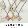 Rochas Woman Chain Necklace- Swarovski Crystal -Diamond Shaped