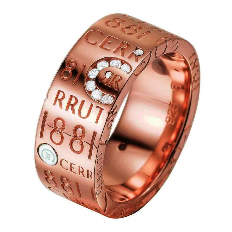 Cerrutti 1881 Ring Logomania di Rosa