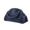 ALVIERO MARTINI 1A CLASSE BLUE STAMPED LEATHER GEO PRINTED SHOULDER BAG